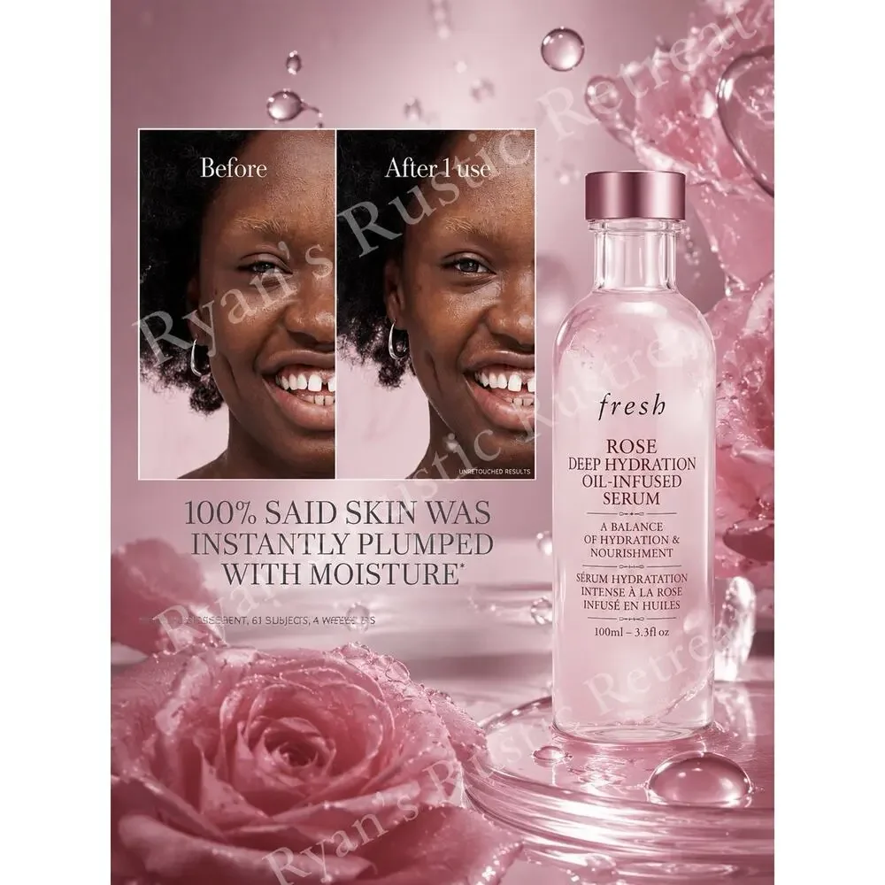 fresh - Rose Deep Hydration Oil-Infused Serum 3.3 fl oz/ 100 mL - New, No Box